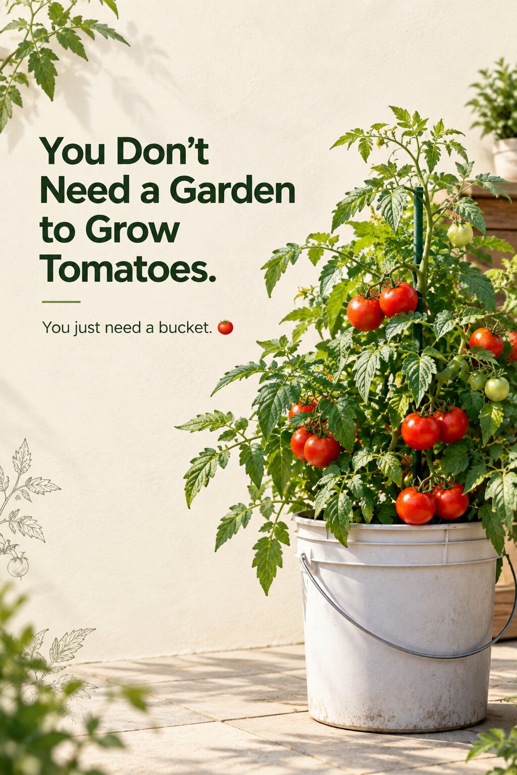 Bucket Tomato Growing Guide: Grow 20Lbs of Juicy Tomatoes Anywhere