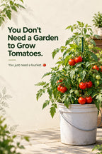 Bucket Tomato Growing Guide: Grow 20Lbs of Juicy Tomatoes Anywhere