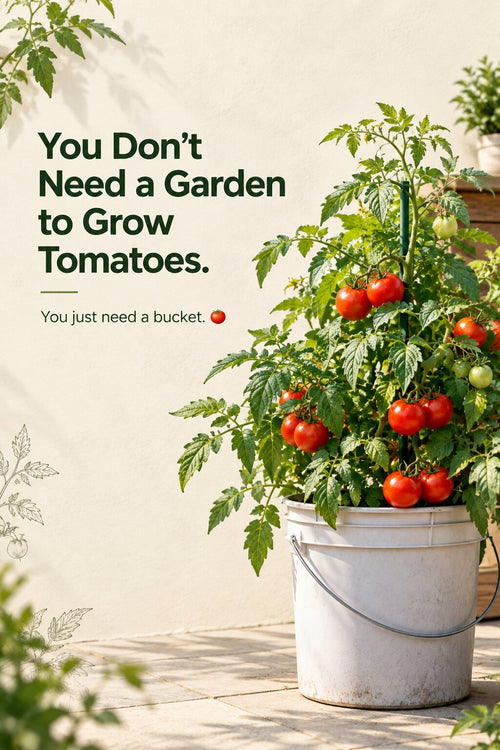 Bucket Tomato Growing Guide: Grow 20Lbs of Juicy Tomatoes Anywhere